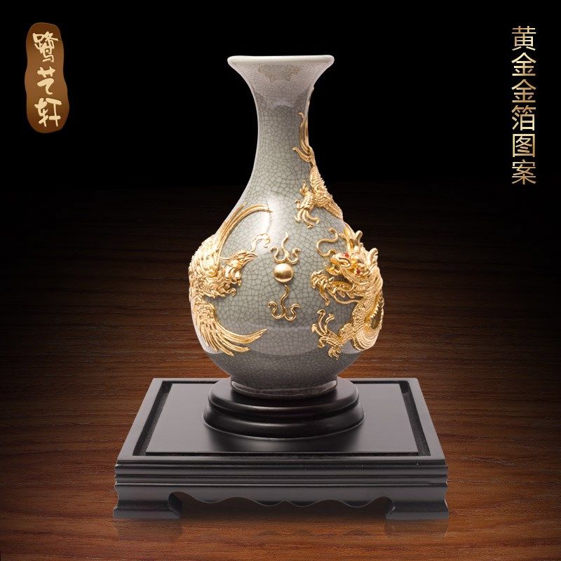 龙凤呈祥厦门漆线雕花瓶摆件闺蜜新婚礼物送新S娘结婚礼品送新人
