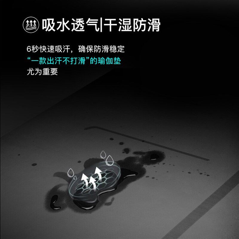 瑜伽垫防滑天然橡胶pu加宽体位线隔音减震女士家用舞蹈健身垫