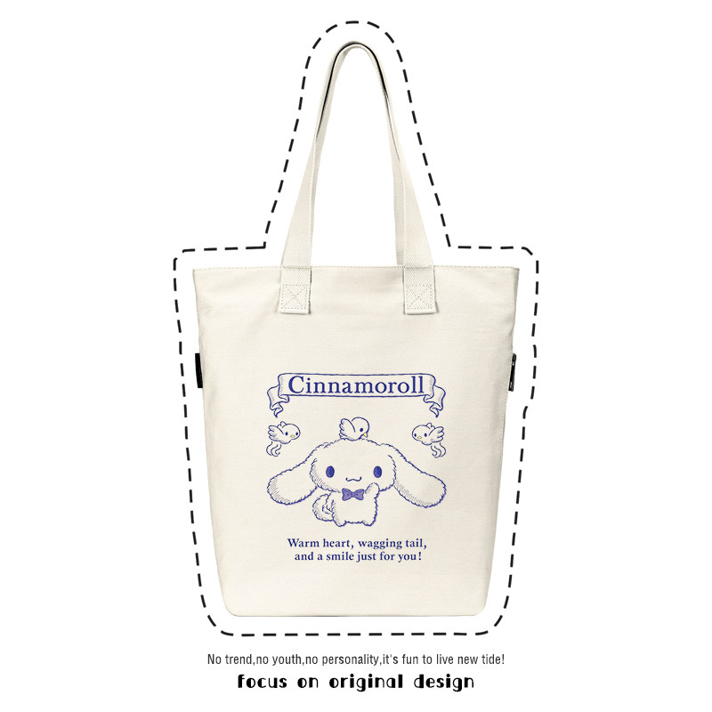 大耳狗可爱帆g布包包 手提袋拎书单肩女学生大容量日系ins韩风装