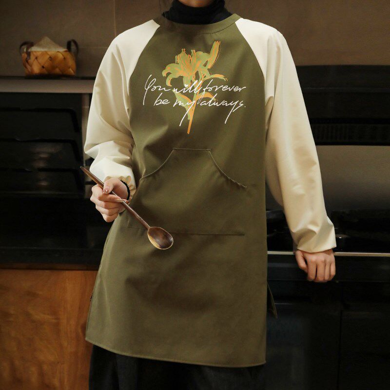 长袖围裙罩衣女新款高级感年轻款做饭厨房家用防水防油大人带袖子,家庭/个人清洁工具,围裙,淘宝优惠券,粉丝福利购,淘宝优惠卷