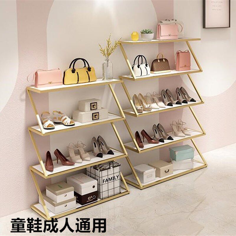 新款鞋店鞋架展示架店铺商用包包货架童鞋展示柜网红架多层橱窗陈