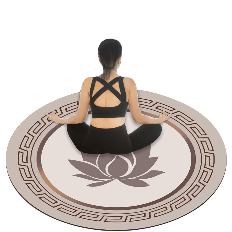 圆形瑜伽垫子冥想地垫家用橡胶防滑健身瑜珈垫打坐禅修垫舞蹈垫子