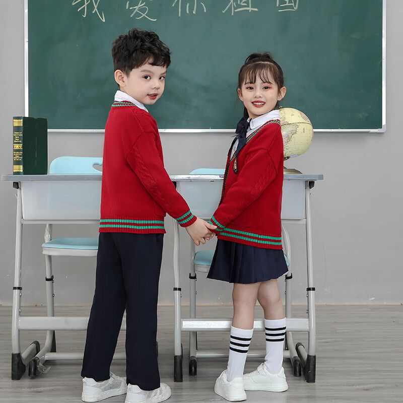 幼儿园园服春秋冬款英伦风小学生校服儿童运动会班服毛衣套装