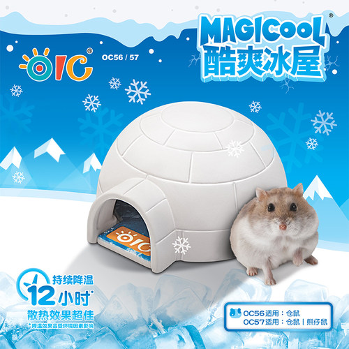 仓鼠酷爽冰屋熊仔消暑瓷窝散热夏日降温仓鼠用品