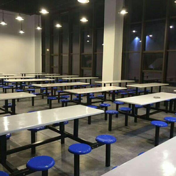 员工江苏省新款不锈钢现代组合8人6人4位分体食堂快餐桌椅子金属