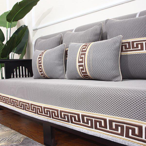 夏季实木沙发坐垫四季通用防滑中式垫子新中式红木罗汉床沙发套罩