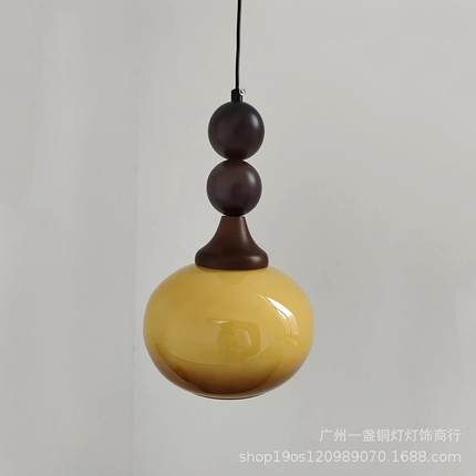 床头小卧吊灯958中古南洋风法式复计古美式设师单头木主室吧台实