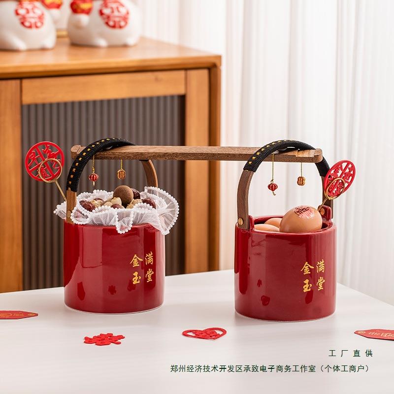 子孙桶结婚婚摆庆品出大全F97HH8TJ嫁用喜事件娘家陪嫁女方红色嫁