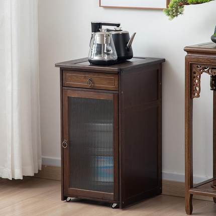 HWJ茶吧柜机烧水壶一体边柜茶桌边移动茶柜水泡茶茶台办公室茶具