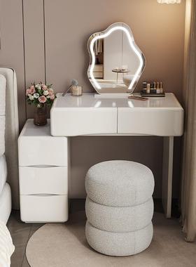 ?20871璃25款小户型梳妆台卧新室c实木一体化妆桌晶钻玻非岩板60m