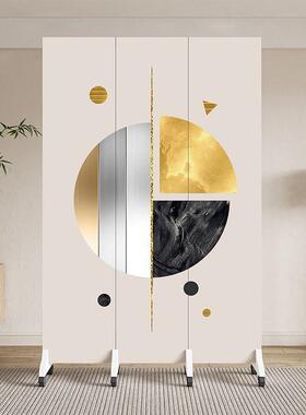 简约现代简屏风折叠动客厅家用进门遮挡PQF移公室办隔断墙轻奢易