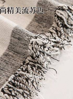 中古风雪尔沙发盖尼布巾四季通2用02IXW5新款全包沙发套罩猫防抓