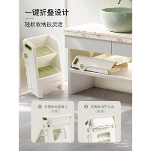 洗W垫7哈比刷树儿GGX童漱台踩凳凳阶凳脚凳宝宝洗脸洗手牙洗脸折