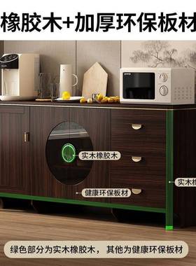 新柜柜RFJ中式餐边柜实木框子储物柜体酒一边柜客厅靠墙多功能茶