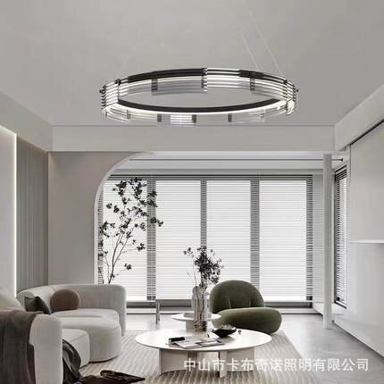 意式极简现代约简客厅吊2灯高端设计感创意光影玻室璃餐卧厅灯具