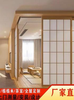折叠隔断日式门榻榻米衣柜门日571中式拉实木门式门格子门玻璃门