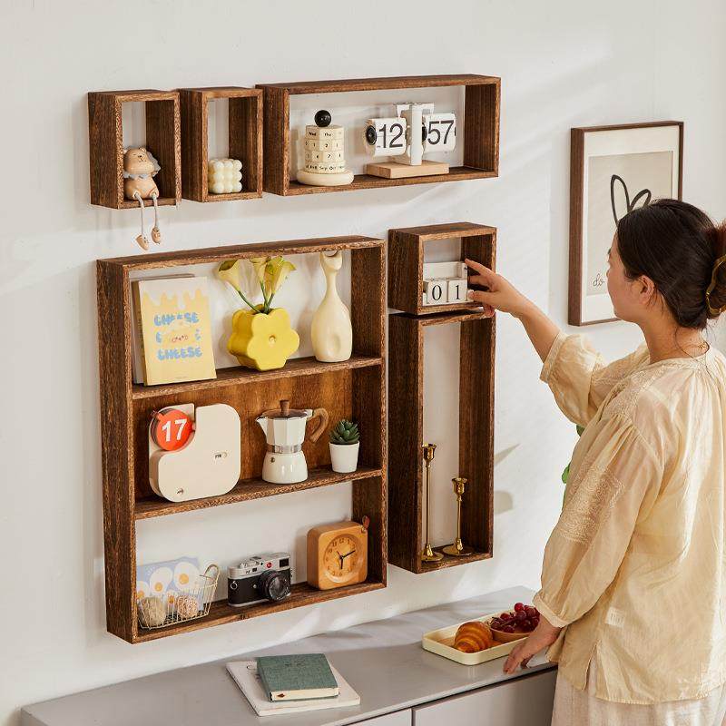 自由组合实木挂壁式书B006架由组合格子置柜吊柜展物架层架自墙壁,基础建材,脚轮/万向轮,淘宝优惠券,粉丝福利购,淘宝优惠卷