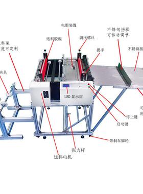 断AYVZ4纸包装纸标签纸分切机网布棉布麻自动切机编织袋卷材裁剪