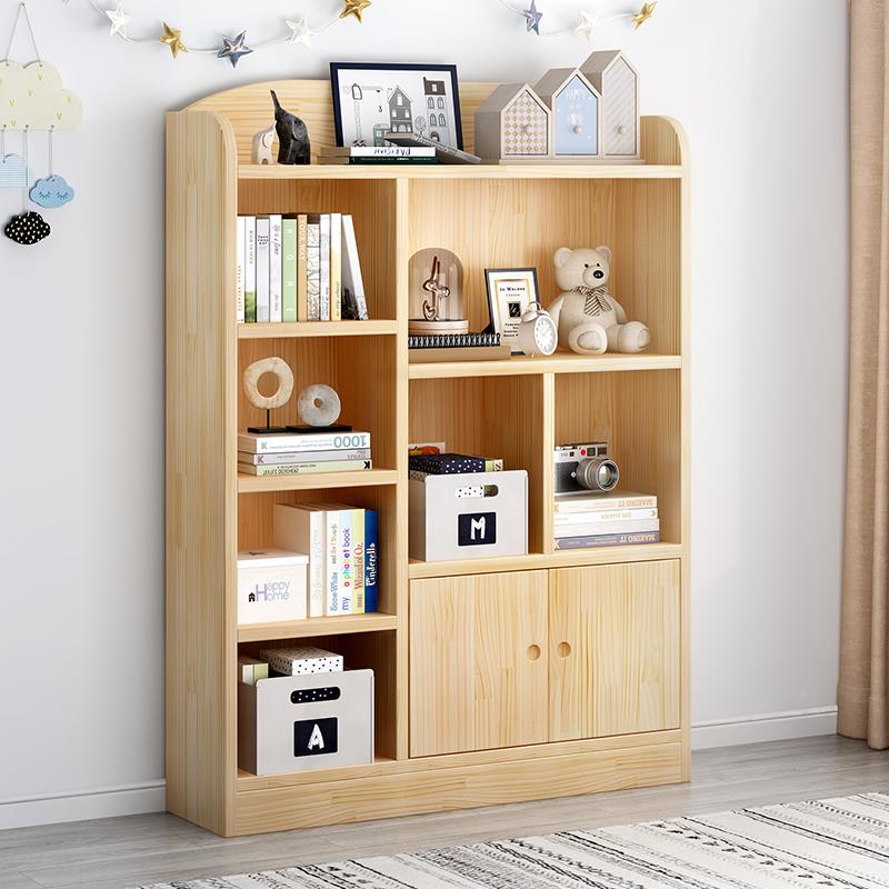 9C实木玩儿童书架置架HNH落地家用物客厅宝宝易矮书柜格简子柜具