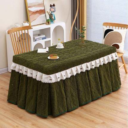 L"方形电烤桌子布OPW罩套茶长几电暖桌新款加厚加绒电炉罩烤火火