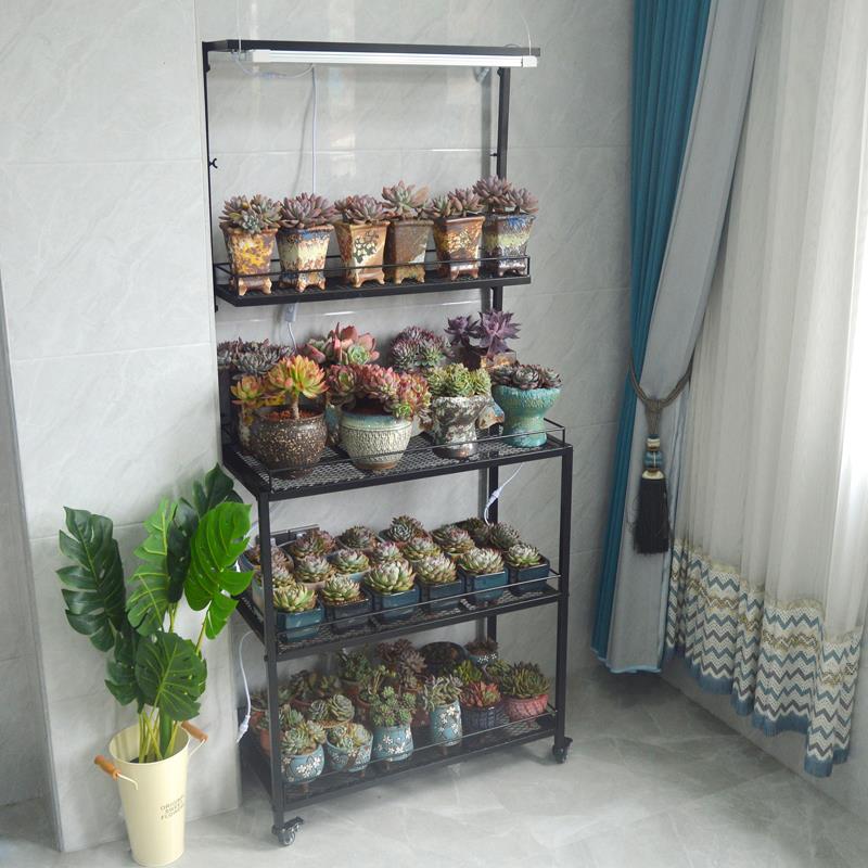 W7室内栽阳YJJ-HJ01台多肉灯花花架可挂补光多层日式块根植物架盆