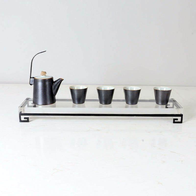 新中现代简约样板亚克力茶托酒柜软装饰品SRO几客房厅式茶托盘摆,家居饰品,香薰托盘,淘宝优惠券,粉丝福利购,淘宝优惠卷