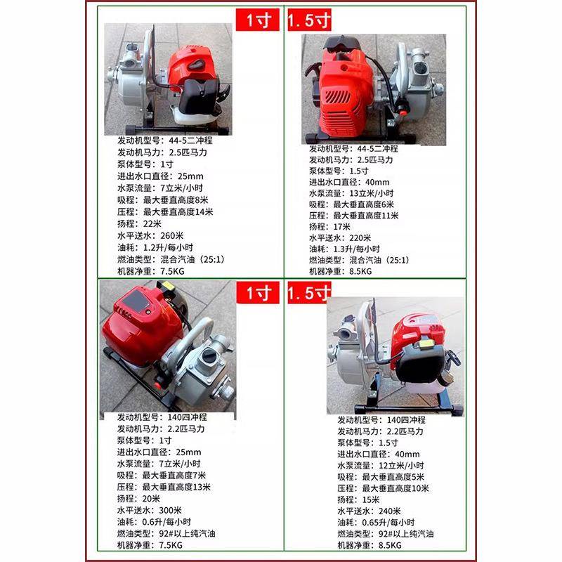 农用用汽抽机油水泵农四冲程增压泵多型号大型果园森水林菜地浇水