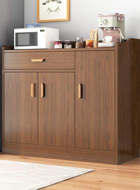 茶水柜客厅边橱柜子家用置实木色备餐靠墙储物物柜厨餐房IJI柜收