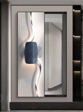 轻奢光JO231102影隐藏式画镜子身画高档推室拉全镜玄关穿衣镜装饰