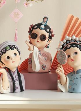 3轻奢剧女孩京小酒众艺术摆件客厅ATG电居视柜柜家装