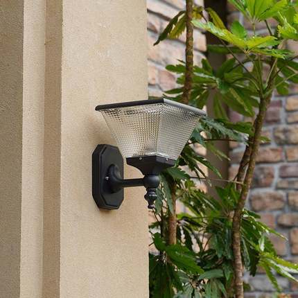 太阳能户别壁灯防水庭院外灯室外墙壁露天子阳台院蓝钻壁灯门口墅