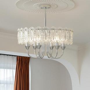 法式 古客厅餐厅书衣帽间铬房色灯 复古卧室水晶吊灯714玻美璃中式