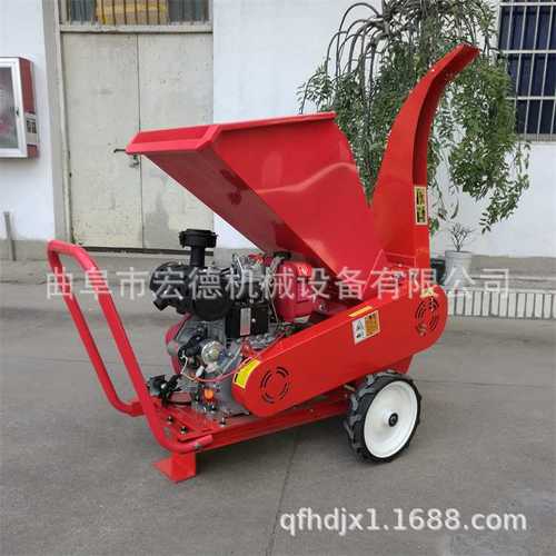 果树园林树木树枝粉碎机 家用碎枝机 果树枝条汽油大功率碎木机