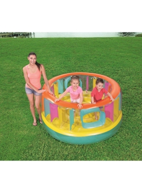 Bestway 52262 安全小型家用 彩色蹦蹦床跳床游乐充气室内城堡