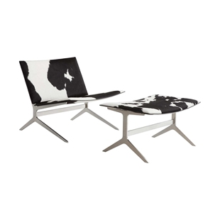 KAY LOUNGE北欧设计师编织马鞍皮编织轻奢客厅网红创意休闲椅子