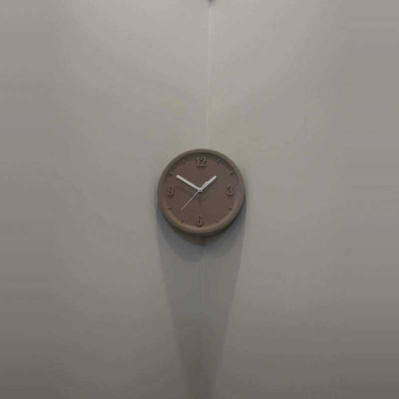 科技装饰纯色墙角简约现代打孔免艺术数字遮孔挂钟静音钟