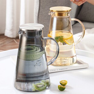 冷水壶家用高颜值客厅装凉白开水杯玻璃耐高温水壶泡凉茶瓶冰扎壶