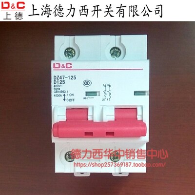 家用空开断路器100A空气s开关2P大电流125A安总开单相220V两相电