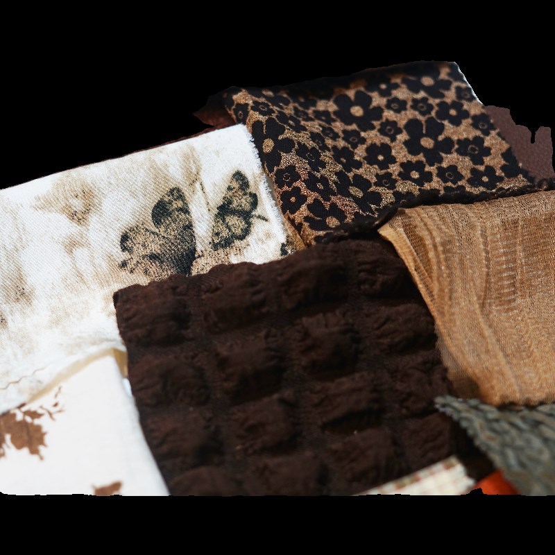 面料小样合集 棕色系森系美拉德风 布料多品类材质各种各样不重复