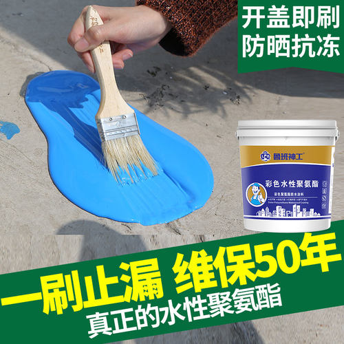 屋顶防水补漏王聚氨酯涂料平房顶B楼顶外墙漏水裂缝堵漏专用材料