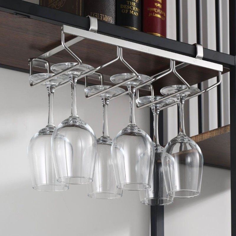 升级款免打孔304不锈钢酒杯架免钉高脚杯架倒挂吊杯架 保用30年,餐饮具,酒架,淘宝优惠券,粉丝福利购,淘宝优惠卷