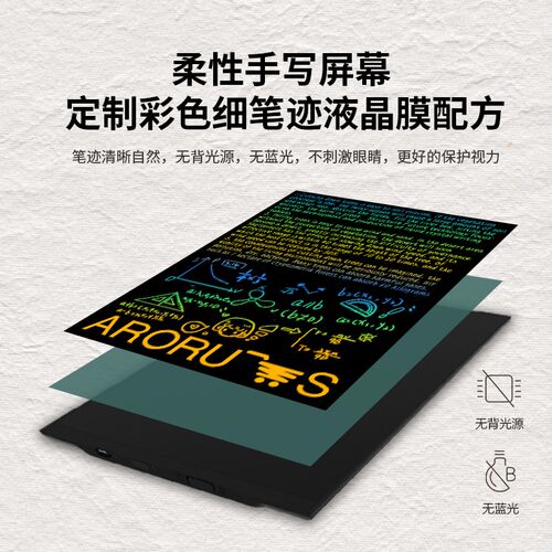 A4彩色笔迹屏液晶手写板办公草稿板学生画板黑板手绘板可扫描