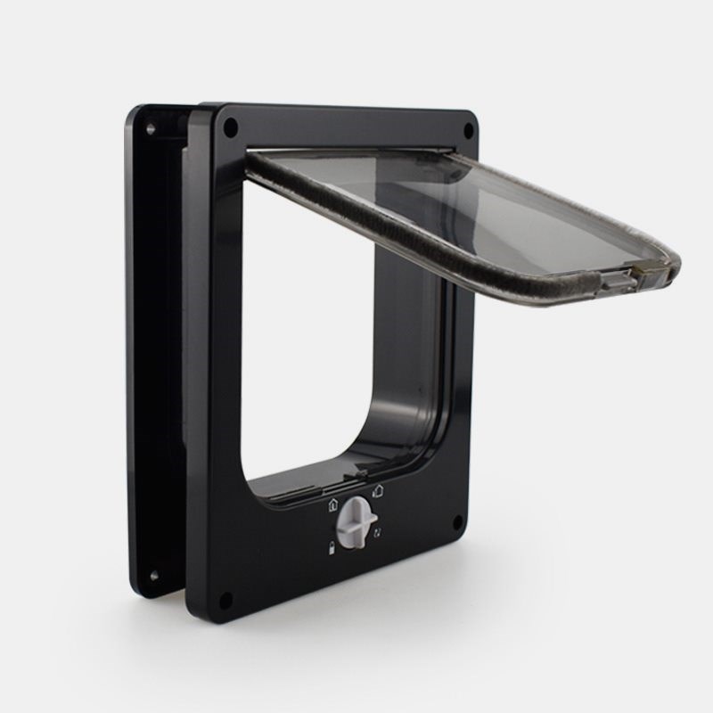 新款宠物用品猫门猫洞旋转开关 可控制出入方向宠物门 猫犬舍猫门