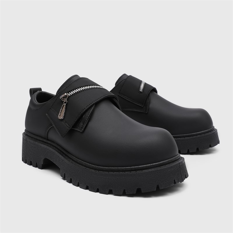 皮鞋男款2025新款春季男士小众高级感拉链大头鞋通勤百搭德比鞋潮