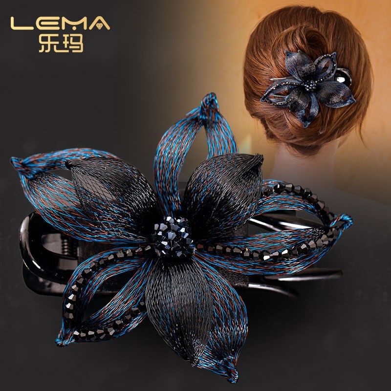 大号盘发发抓发量多铜丝花朵发夹2024新款抓夹高级感优雅发饰妈妈,饰品/流行首饰/时尚饰品新,发饰,淘宝优惠券,粉丝福利购,淘宝优惠卷