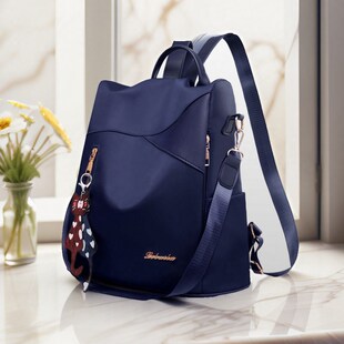 牛津布双肩包女2024新款防x盗小众设计高级感包包轻便旅游背包女