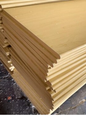 防火板台面桌面办公桌面板弯曲鸭嘴巴弯曲板木纹灰W白色尺寸加工