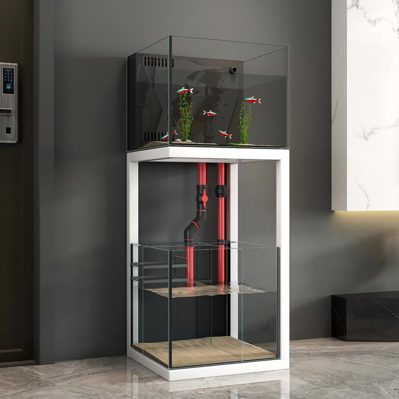 三条腿鱼缸架子简约双层底座金属不锈钢鱼缸底座客厅底柜水族