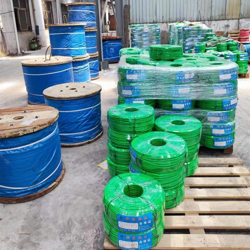 镀锌包塑钢丝绳子大棚葡萄架遮阳网带皮包胶细牵引软拉线M8