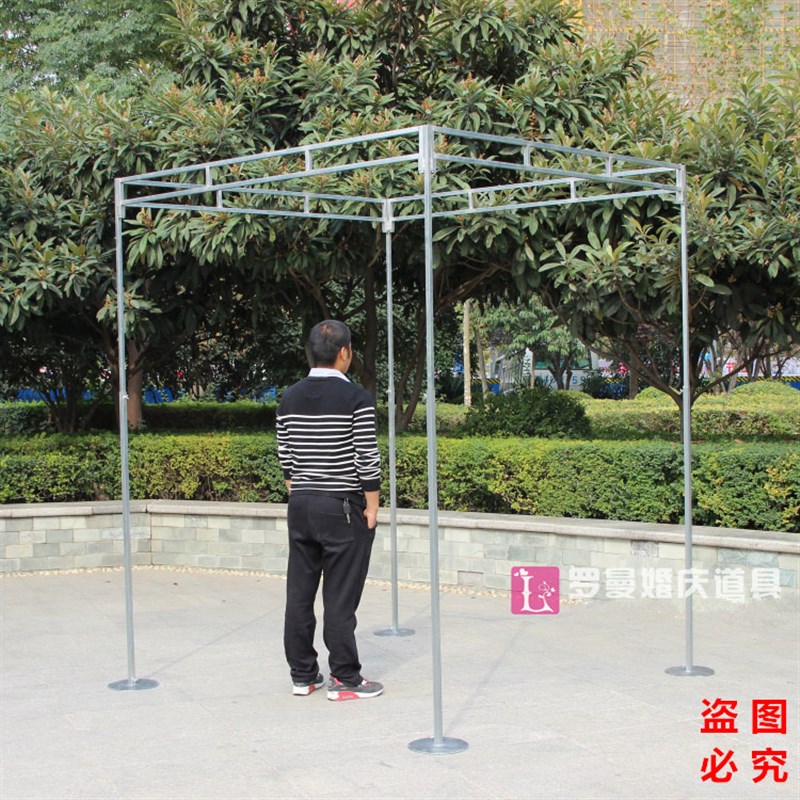 新款婚庆四角亭花房方亭婚庆仪式亭架子纱幔婚庆道具公主许愿花亭